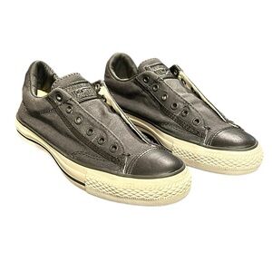Converse X John Varvatos Laceless Low Top Sneakers M4.5 W6.5 Charcoal Gray VGC